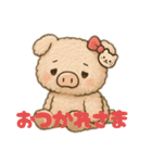 もふもふブタちゃんの日常（個別スタンプ：5）