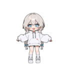 白い三つ編みの女の子(to)（個別スタンプ：2）