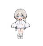 白い三つ編みの女の子(to)（個別スタンプ：4）