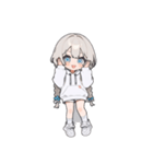 白い三つ編みの女の子(to)（個別スタンプ：7）
