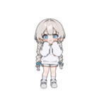 白い三つ編みの女の子(to)（個別スタンプ：10）