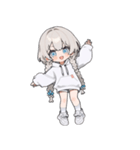 白い三つ編みの女の子(to)（個別スタンプ：11）