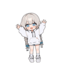 白い三つ編みの女の子(to)（個別スタンプ：12）