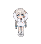 白い三つ編みの女の子(to)（個別スタンプ：16）