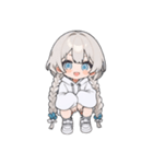 白い三つ編みの女の子(to)（個別スタンプ：17）