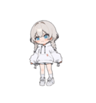 白い三つ編みの女の子(to)（個別スタンプ：20）