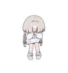 白い三つ編みの女の子(to)（個別スタンプ：22）