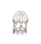 白い三つ編みの女の子(to)（個別スタンプ：23）