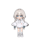 白い三つ編みの女の子(to)（個別スタンプ：24）