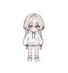 白い三つ編みの女の子(to)（個別スタンプ：25）