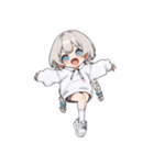白い三つ編みの女の子(to)（個別スタンプ：26）