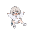 白い三つ編みの女の子(to)（個別スタンプ：28）