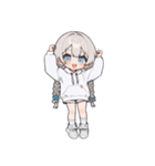 白い三つ編みの女の子(to)（個別スタンプ：30）