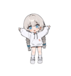 白い三つ編みの女の子(to)（個別スタンプ：33）