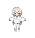 白い三つ編みの女の子(to)（個別スタンプ：34）