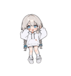 白い三つ編みの女の子(to)（個別スタンプ：36）