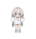 白い三つ編みの女の子(to)（個別スタンプ：37）