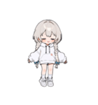 白い三つ編みの女の子(to)（個別スタンプ：38）