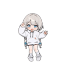 白い三つ編みの女の子(to)（個別スタンプ：40）
