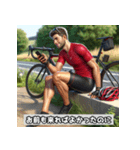 自転車練習男子（個別スタンプ：2）