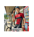 自転車練習男子（個別スタンプ：5）