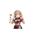 キラキラ☆レースクイーン（個別スタンプ：1）