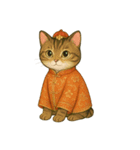 チャイナ服の猫と犬（個別スタンプ：3）