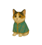 チャイナ服の猫と犬（個別スタンプ：12）