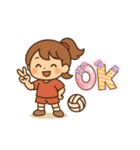 ちびバレーガール（個別スタンプ：16）
