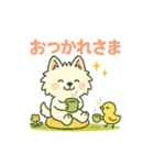 【しろいぬ】日常スタンプ（個別スタンプ：15）