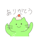 クリームソーダはねこ！（個別スタンプ：4）