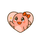 ピンクいるかの動くスタンプ（個別スタンプ：7）