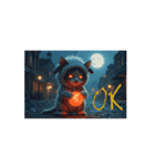 Scary Cat【ネコヤギ】英語.幽霊.月.猫（個別スタンプ：6）