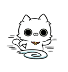 白ネコのもちくん（個別スタンプ：4）