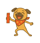 パグの日を祝うこぶし（個別スタンプ：15）