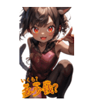 ゆるふわ猫ガールちゃん 中国語Ver（個別スタンプ：34）
