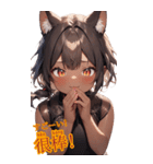 ゆるふわ猫ガールちゃん 中国語Ver（個別スタンプ：36）