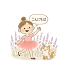ゆるバレリーナとねこの毎日スタンプ⑧（個別スタンプ：5）