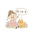 ゆるバレリーナとねこの毎日スタンプ⑧（個別スタンプ：9）