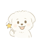毎日使える！まっしろ、もふもふ犬の日常。（個別スタンプ：6）