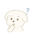 毎日使える！まっしろ、もふもふ犬の日常。（個別スタンプ：15）