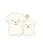 毎日使える！まっしろ、もふもふ犬の日常。（個別スタンプ：20）