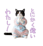 社会不適合 ハチワレ猫（個別スタンプ：14）