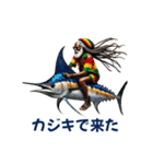 ラスタマンのジャマイカレゲエ（乗り物編）（個別スタンプ：20）