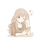 レトロ少女漫画風_セリフなし（個別スタンプ：7）