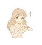 レトロ少女漫画風_セリフなし（個別スタンプ：12）