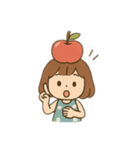 りんごの女の子（個別スタンプ：2）