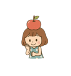 りんごの女の子（個別スタンプ：4）