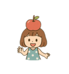 りんごの女の子（個別スタンプ：6）