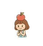 りんごの女の子（個別スタンプ：8）